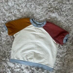 Madewell Colorblock  Short Sleeve Sweatshirt Tee